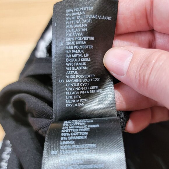 H&M Women's Metallic Embroidered Aztec Geometric Tribal Boho Mini Skirt | XSmall - Picture 8 of 10